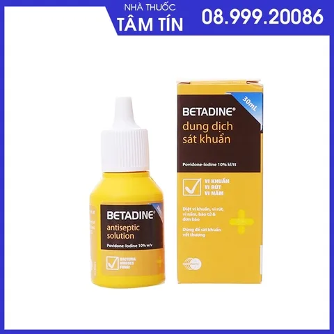 30ml betadine antiseptic solution lọ 30ml sk bé