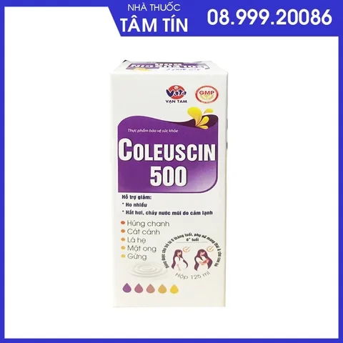 coleu Siro Coleuscin 500 - Hỗ Trợ Giảm Ho, Chảy Nước Mũi