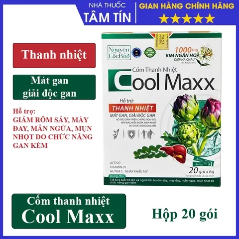coolmax Cốm thanh nhiệt Cool Maxx hộp 20 gói*6g thanh nhiệt, mát gan, giải độc gan