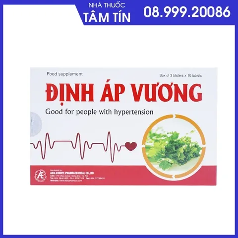 dav định áp vương hộp 3 vỉ x10 viên