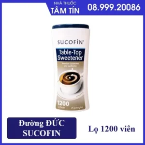 Đường ĐỨC Sucofin table top sweetener dành cho người ăn kiêng, tiểu đường cao huyết áp lọ 1200 viên