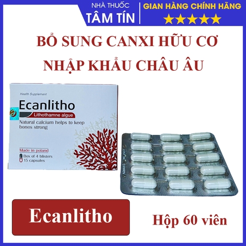 Ecanlitho bổ sung canxi hữu cơ từ tảo biển thiên nhiên