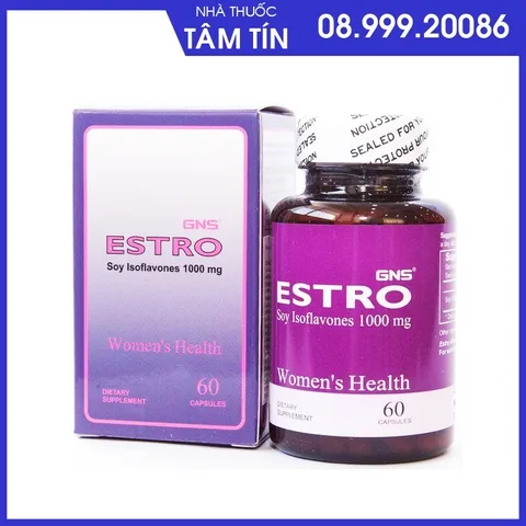 estro Nội tiết nữ ESTRO GNS Soy isoflavon NK Mỹ hộp 60 viên