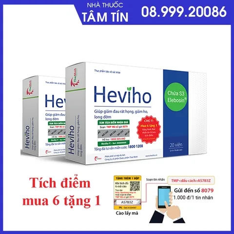 heviho heviho hộp 2 vỉ x10 viên