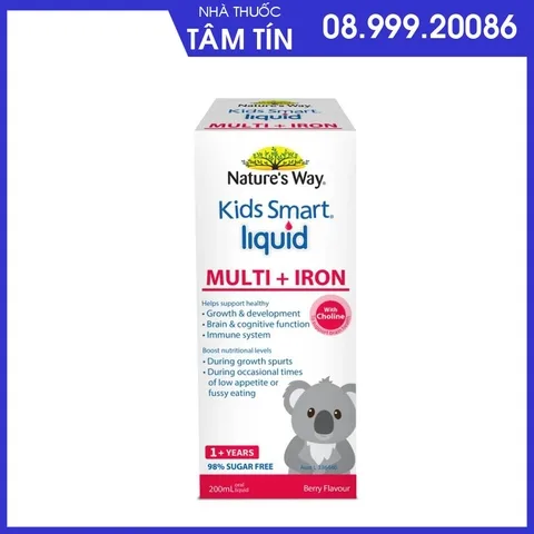 iro Nature's Way Kids Smart Liquid Multi Iron - Bổ sung sắt & vi chất cho trẻ