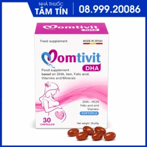 Momtivit DHA bổ sung DHA, sắt, acid folic cho phụ nữ mang thai hộp 30 viên