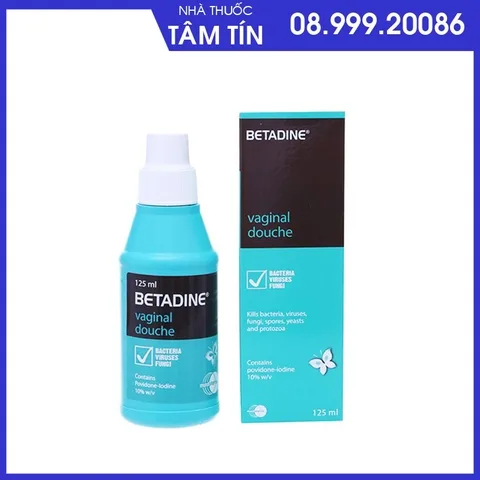 pk Betadine pk vaginal (xanh), chai 125ml - Pháp - 3.7