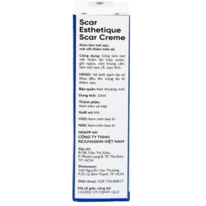 Kem Bôi Rejuvaskin Scar Esthetique Silicone 10ml Hỗ Trợ Mờ Sẹo Thâm, Sẹo Rỗ, Sẹo Lõm