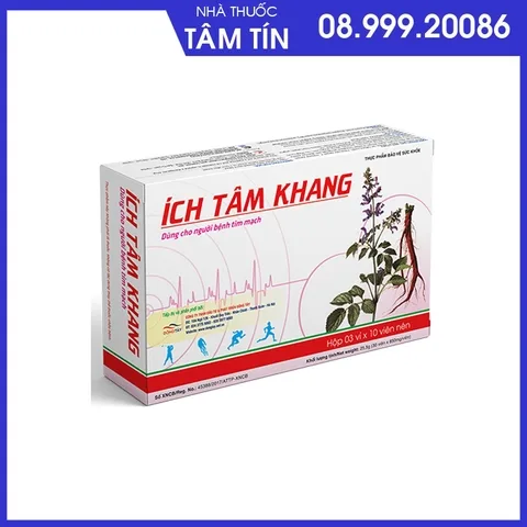 vien-1 ích tâm khang Hộp 3 vĩ x 10 viên (Đông Tây)