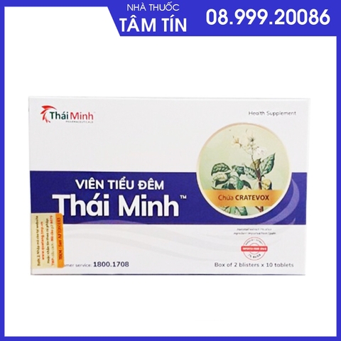 vien-tieu-dem-tm Viên Tiểu Đêm Thái Minh (Hộp 2 vỉ * 10 viên)