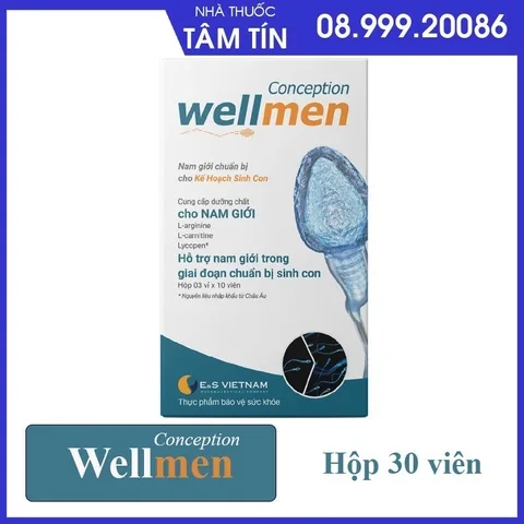 wellmen Wellmen Conception hộp 3 vỉ*10 viên hỗ trợ sinh sản nam giới