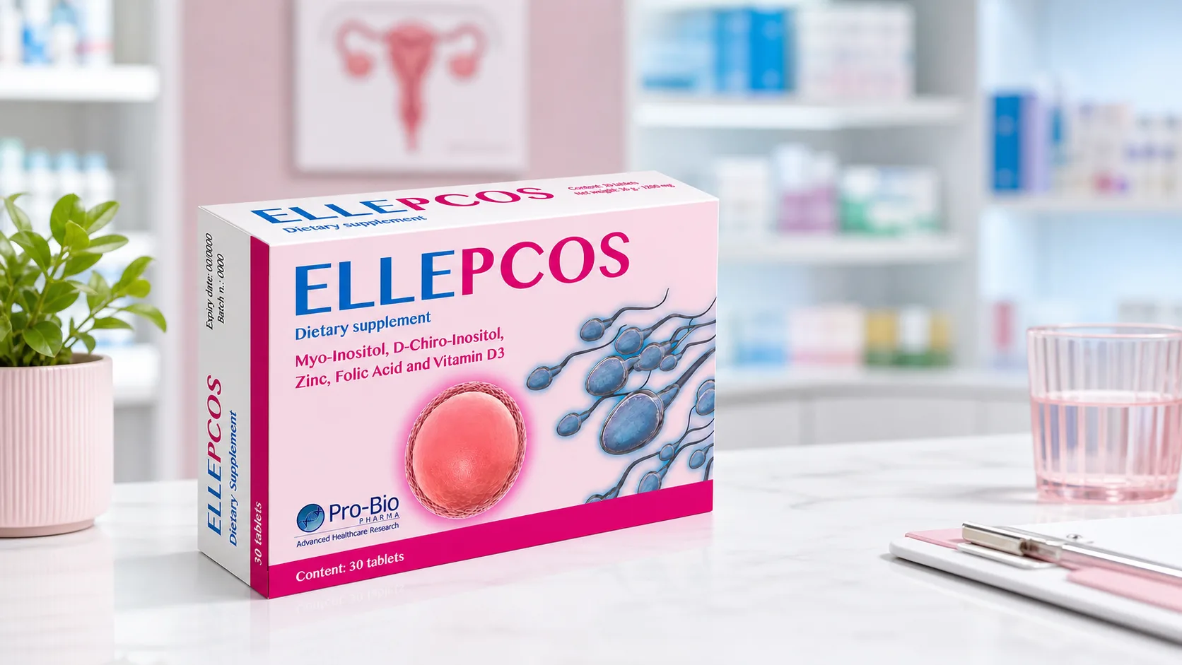 EllePCOS chính hãng hộp 30 viên hỗ trợ phụ nữ PCOS