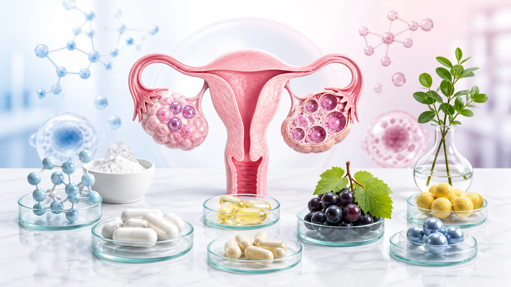 Thành phần EllePCOS hỗ trợ sức khỏe sinh sản nữ
