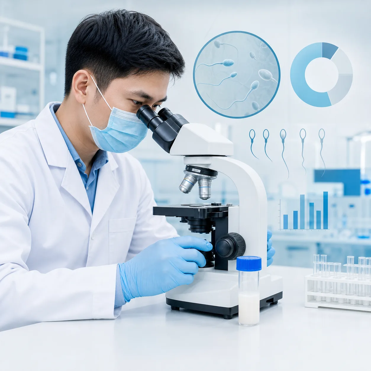 Theo dõi tinh dịch đồ khi dùng Fertibest hỗ trợ sinh sản nam