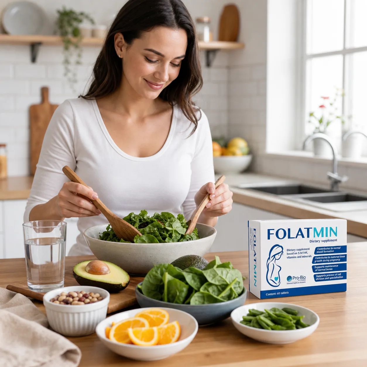 Dinh dưỡng giàu folate kết hợp Folatmin