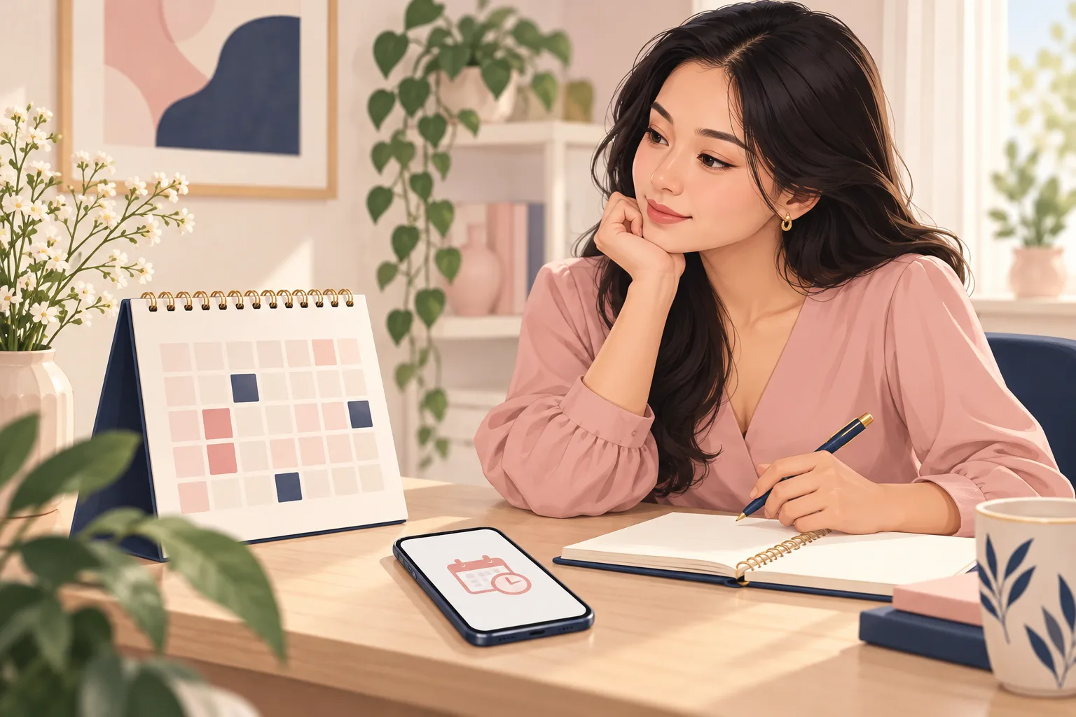 Theo dõi chu kỳ và lên lịch khám sức khỏe sinh sản